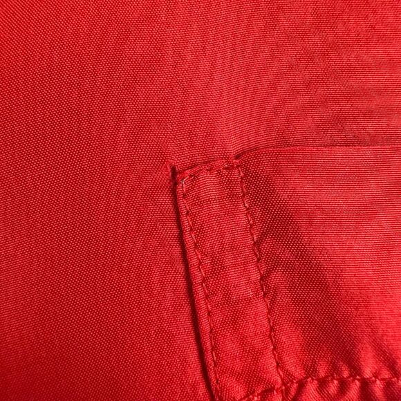 VTG 90s Croquet Club 100% Silk Red Button Up Blouse Sz M Retro Closet Staple - Picture 4 of 6